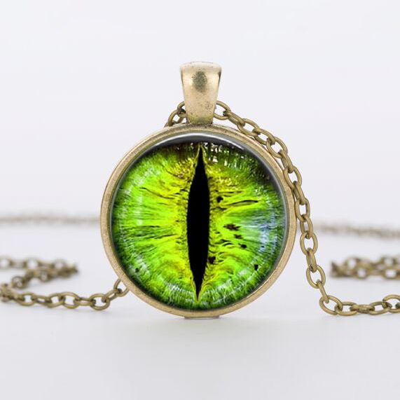 Thumbnail: Reptile Eye Pendant Necklace