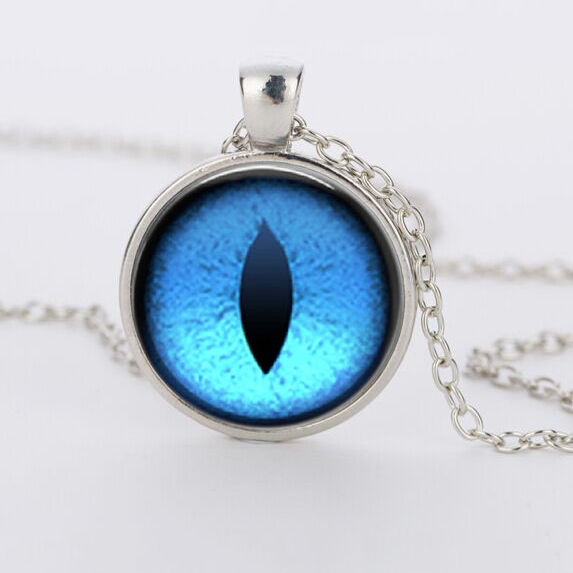 Thumbnail: Reptile Eye Pendant Necklace