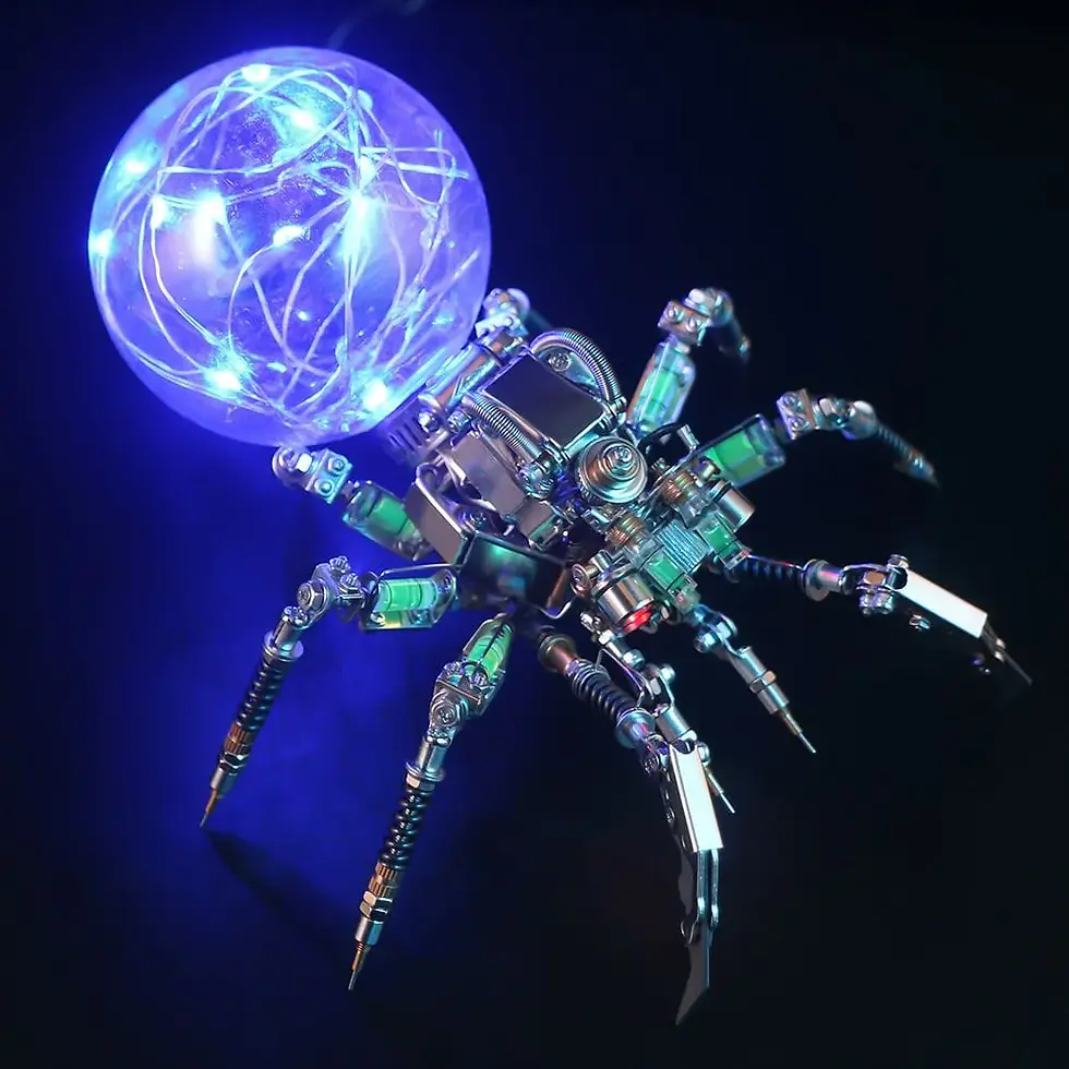 Thumbnail: Cyberpunk 3D Mechanical Spider Lamp With Remote DIY Assembly  Model Kit