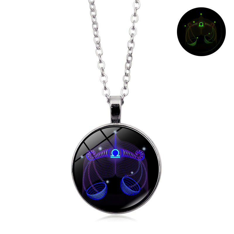 Thumbnail: Glow In The Dark Zodiac Sign Necklace