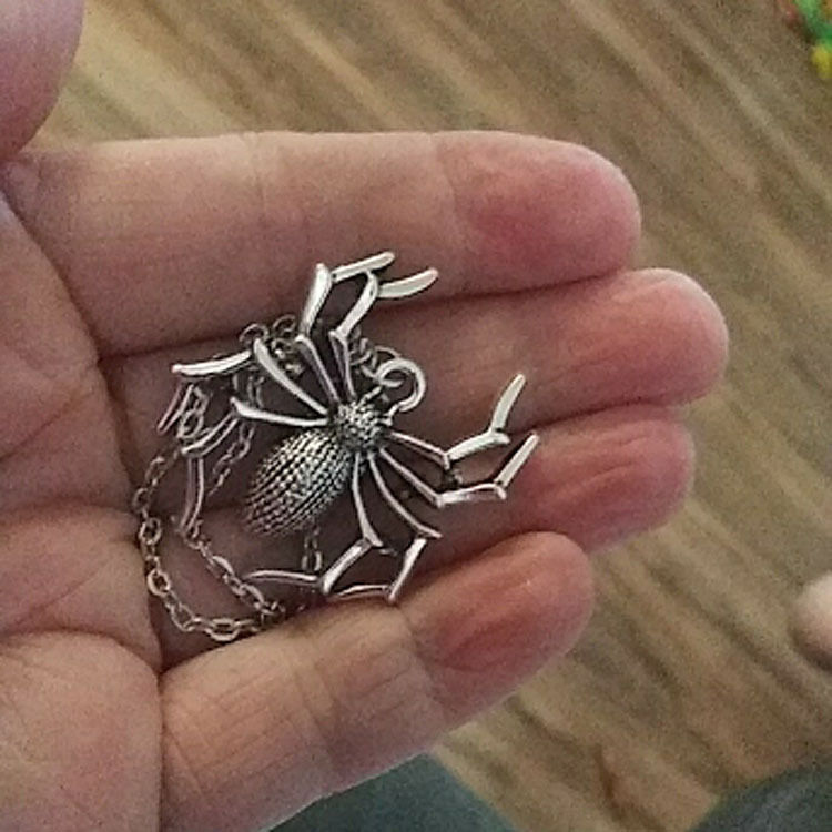 Thumbnail: Vintage spider necklace pendant