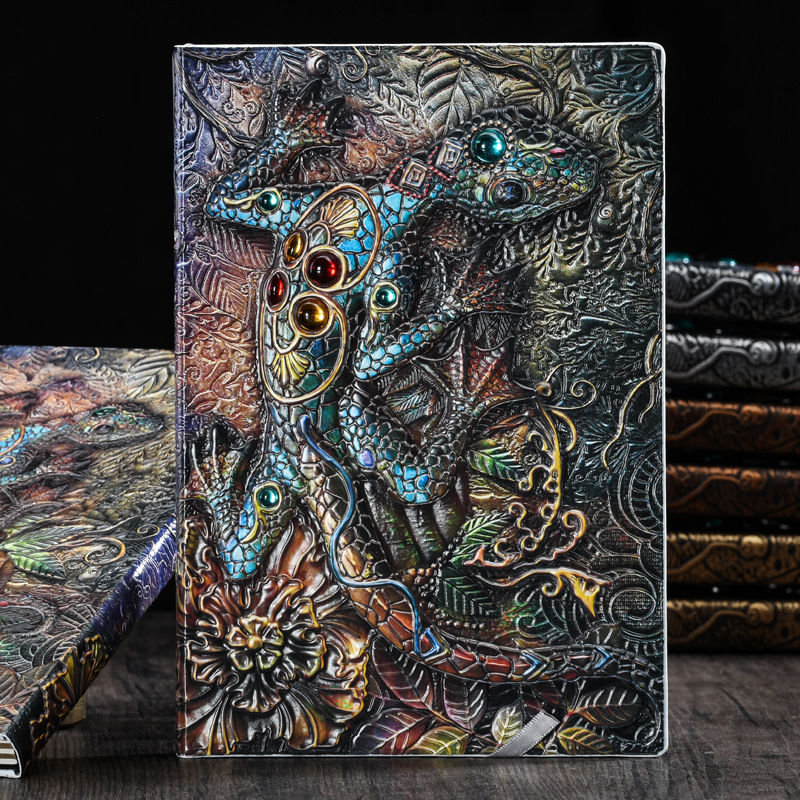 Thumbnail: Lizard Pattern Hardcover Notebook