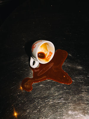 Spilled coffee at SALZI, Vienna
