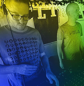Gandharva Von Yodi vinyl DJ set behind turntables