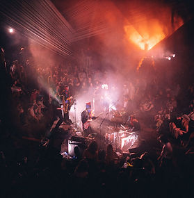 Decolonize Your Mind Society live electronic setup with synthesizers and lights