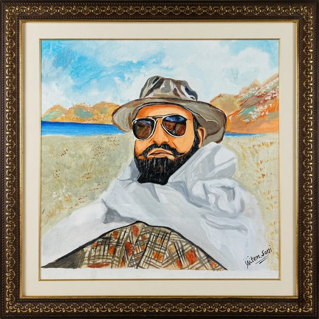 Wilderness Legend A Bold Explorer’s Hand-Painted Mural Art