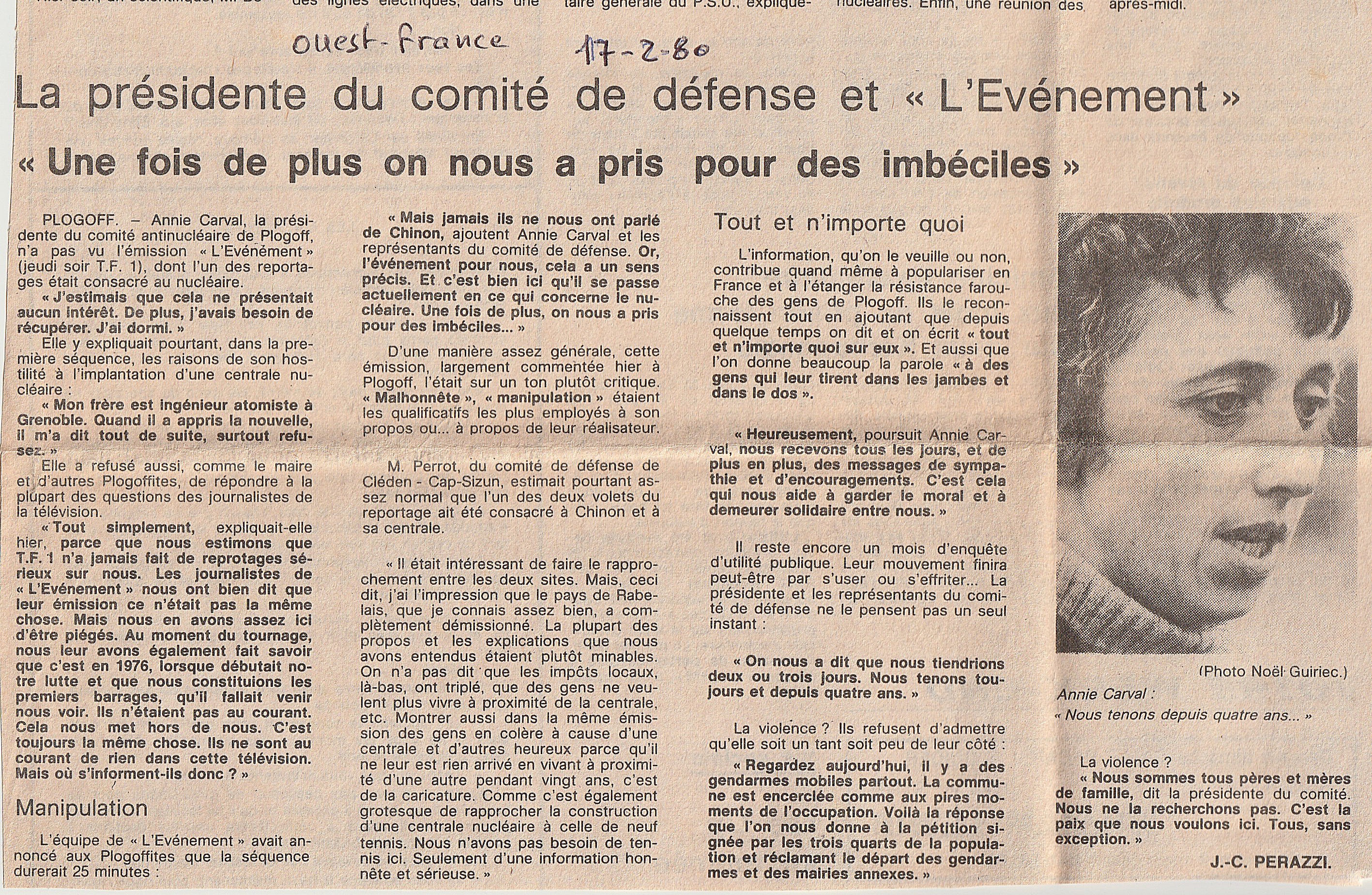 Annie Carval : "On_nous_a_pris_pour