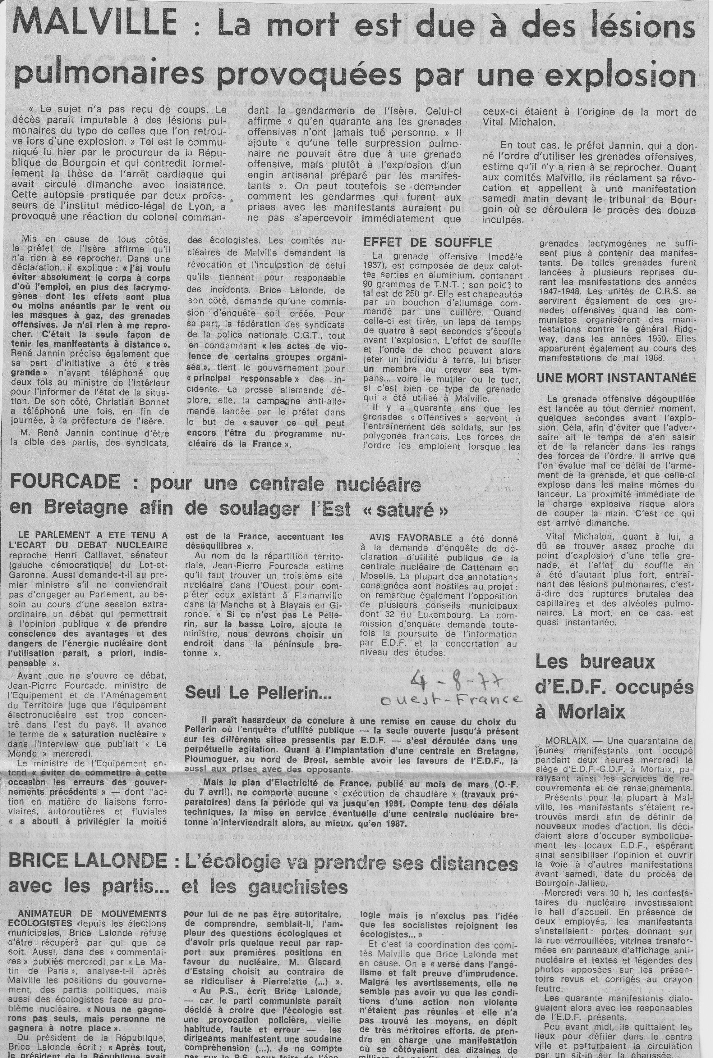 Marche pacifique contre Super Phénix