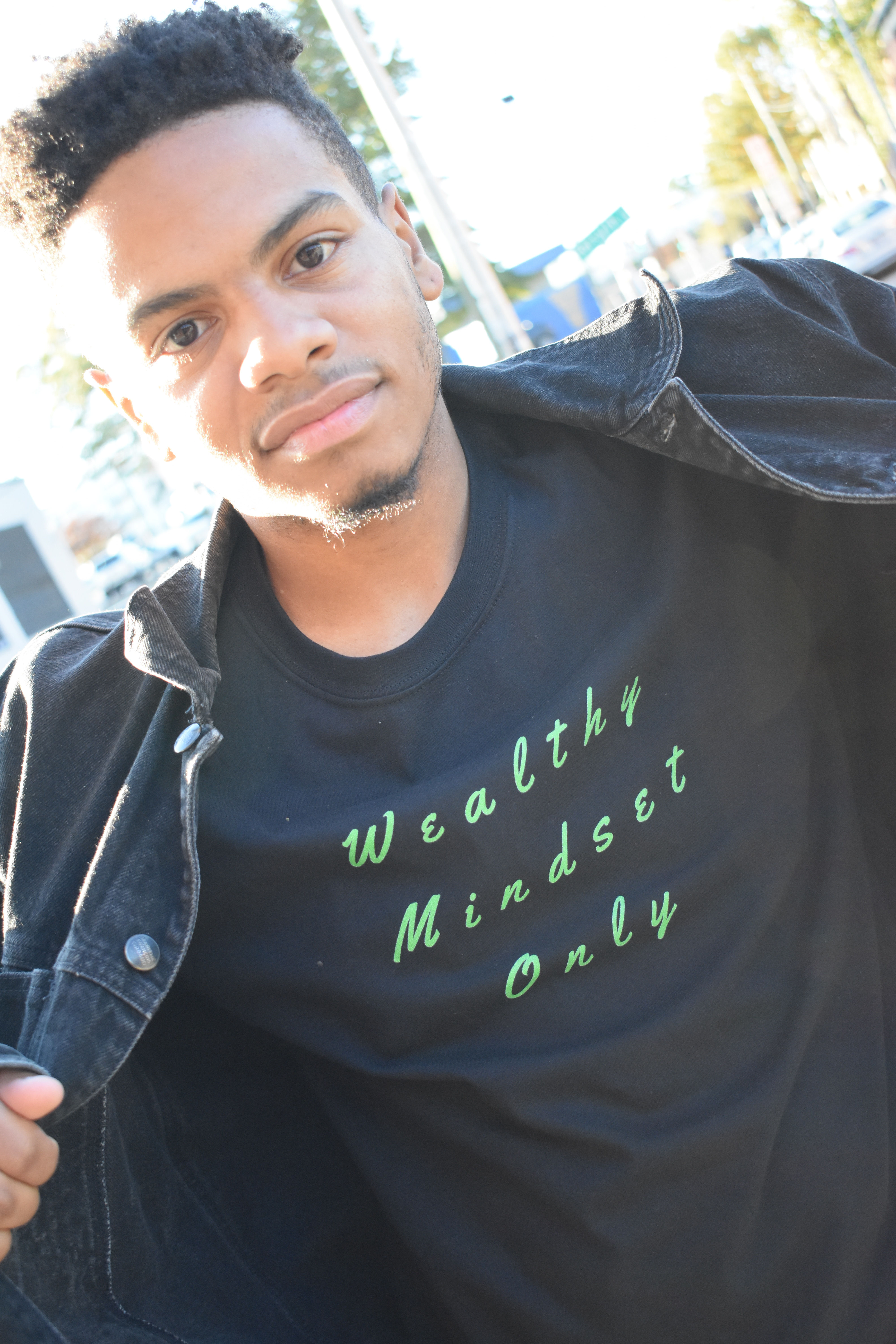 Black "Wealthy Mindset Only" Short-Sleeve Unisex T-Shirt