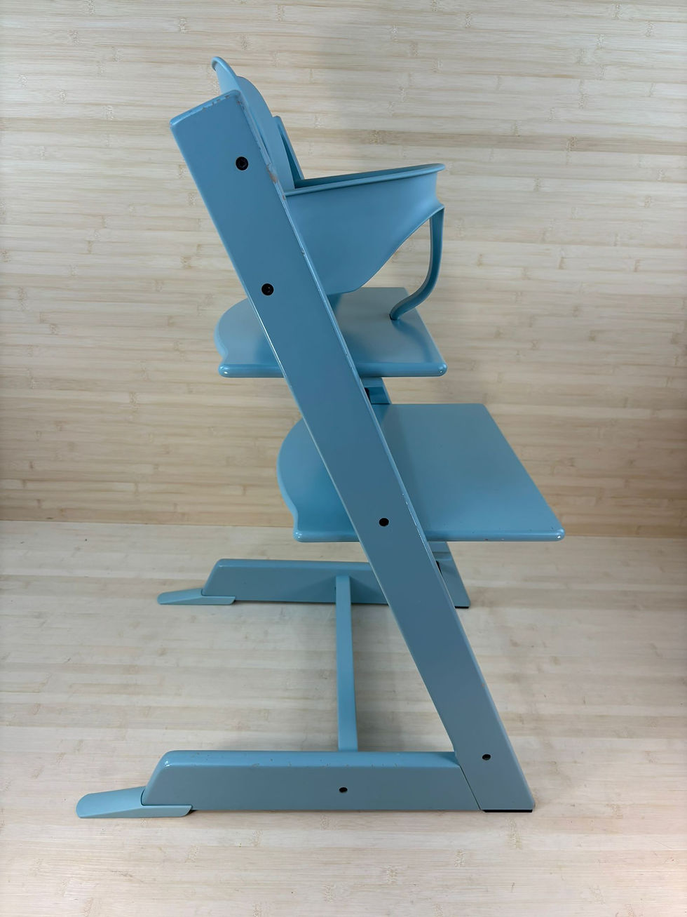 Miniaturbild: Stokke® Tripp Trapp inkl. Babyset & Kissen / Aqua Blue / abgenutzter Zustand