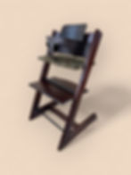 Stokke® Tripp Trapp inkl. Babyset & Kissen / Walnuss / abgenutzter Zustand