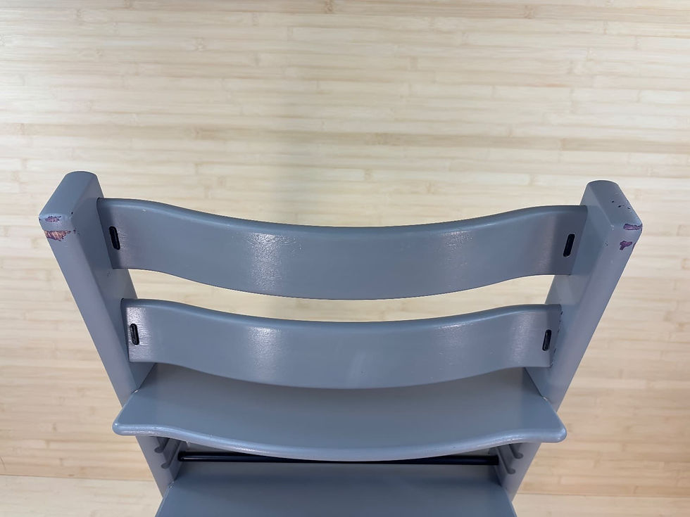 Miniaturbild: Stokke® Tripp Trapp inkl. Babyset & Kissen / Storm Grey / abgenutzter Zustand
