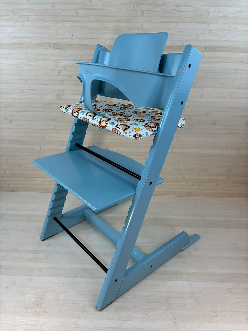 Miniaturbild: Stokke® Tripp Trapp inkl. Babyset & Kissen / Aqua Blue / abgenutzter Zustand