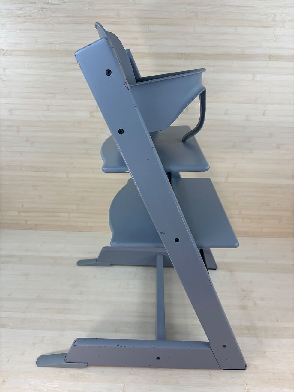 Miniaturbild: Stokke® Tripp Trapp inkl. Babyset & Kissen / Storm Grey / abgenutzter Zustand