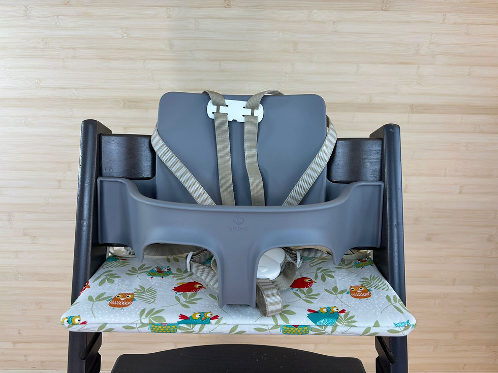 Miniaturbild: Stokke® Tripp Trapp inkl. Babyset, Kissen, Tray, Gurt & Newborn-Set / Hazy Grey