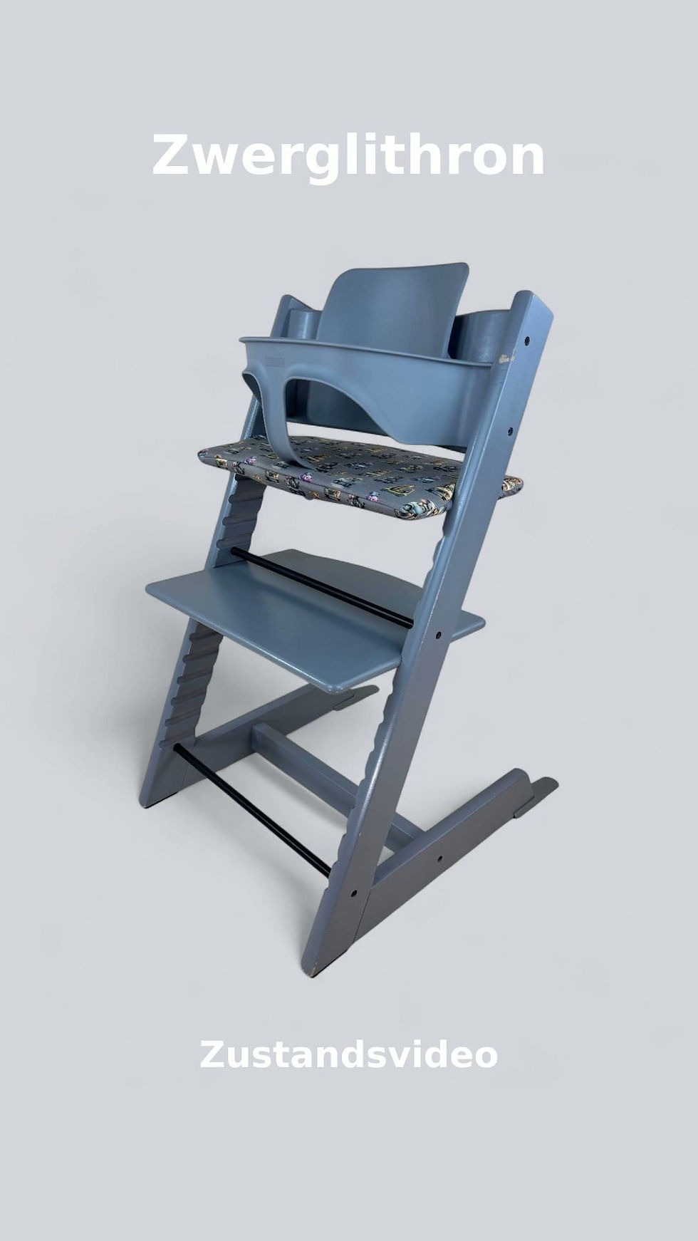 Miniaturbild: Stokke® Tripp Trapp inkl. Babyset & Kissen / Storm Grey / guter Zustand