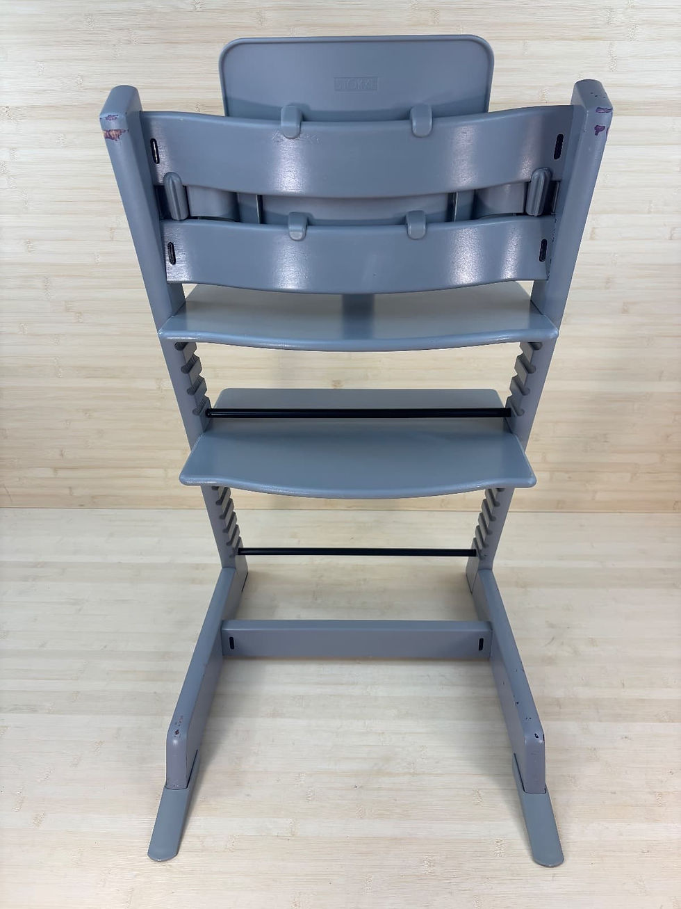 Miniaturbild: Stokke® Tripp Trapp inkl. Babyset & Kissen / Storm Grey / abgenutzter Zustand
