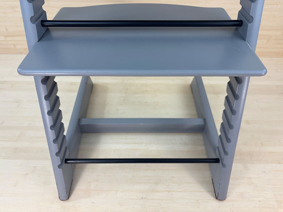 Miniaturbild: Stokke® Tripp Trapp inkl. Babyset & Kissen / Storm Grey / abgenutzter Zustand