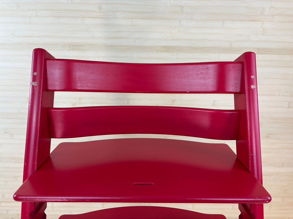 Miniaturbild: Stokke® Tripp Trapp inkl. Babyset & Kissen / Rot / guter Zustand