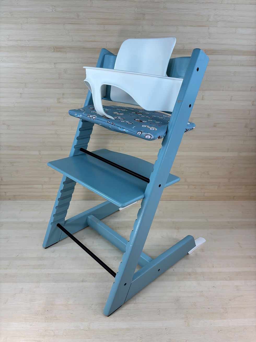 Miniaturbild: Stokke® Tripp Trapp inkl. Babyset & Kissen / Aqua Blue / abgenutzter Zustand