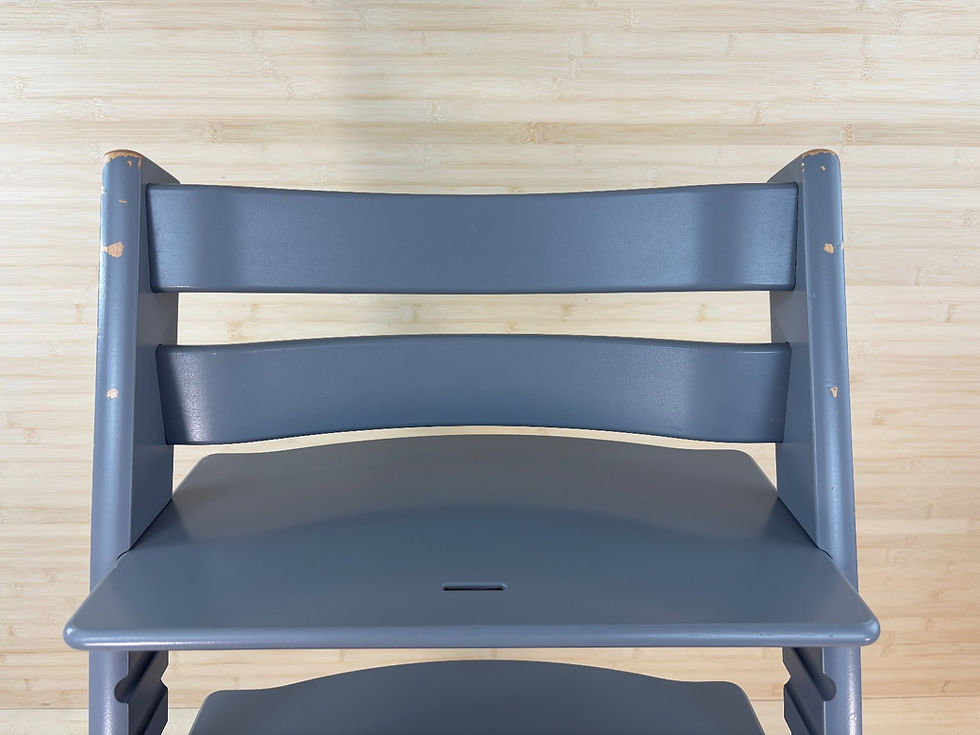 Miniaturbild: Stokke® Tripp Trapp inkl. Babyset & Kissen / Storm Grey / abgenutzter Zustand