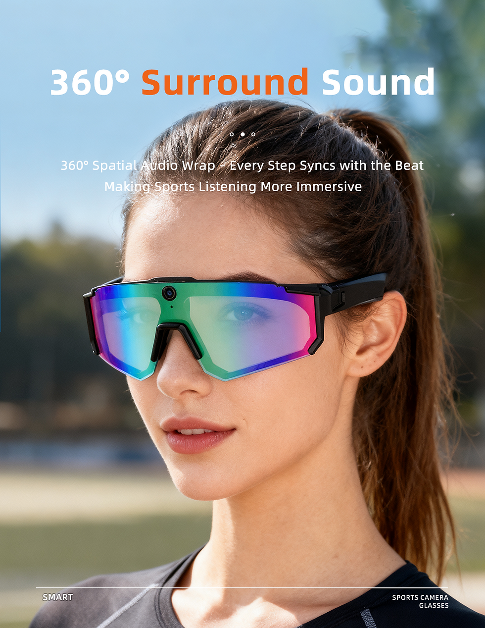 Miniatura: New AI smart shooting&recording glasses with 800W camera, HD anti-shake bicycle 