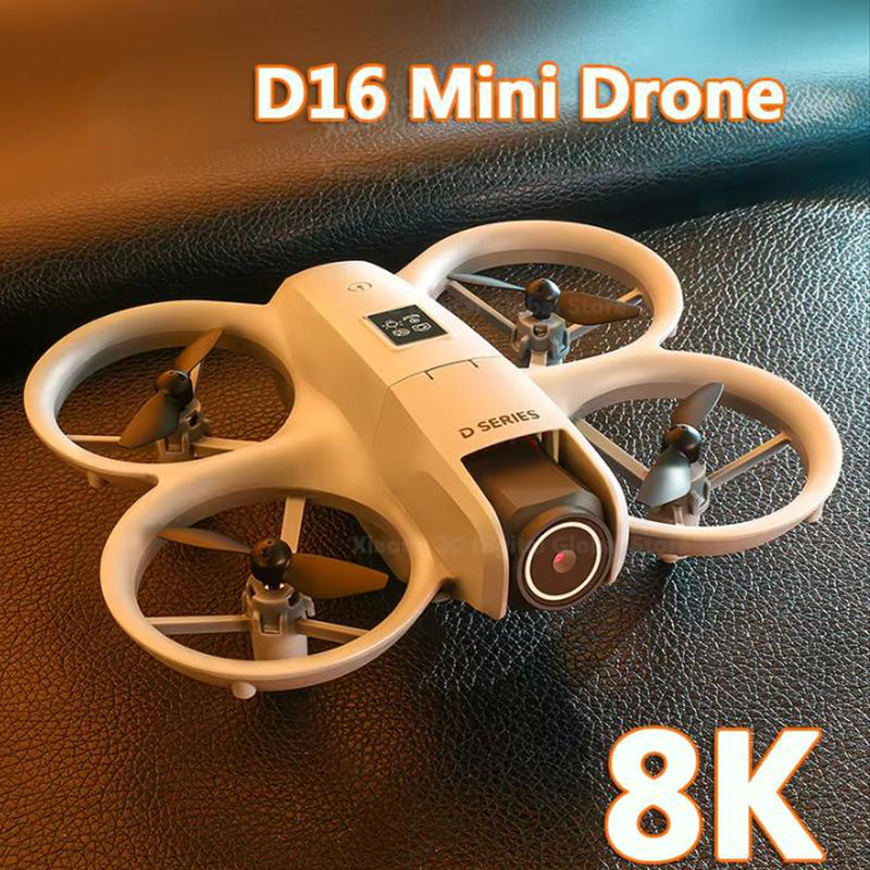 D16 Mini Drone 8K HD-VR Dual-camera 180 ° ESC Optical Flow obstacle avoidance M