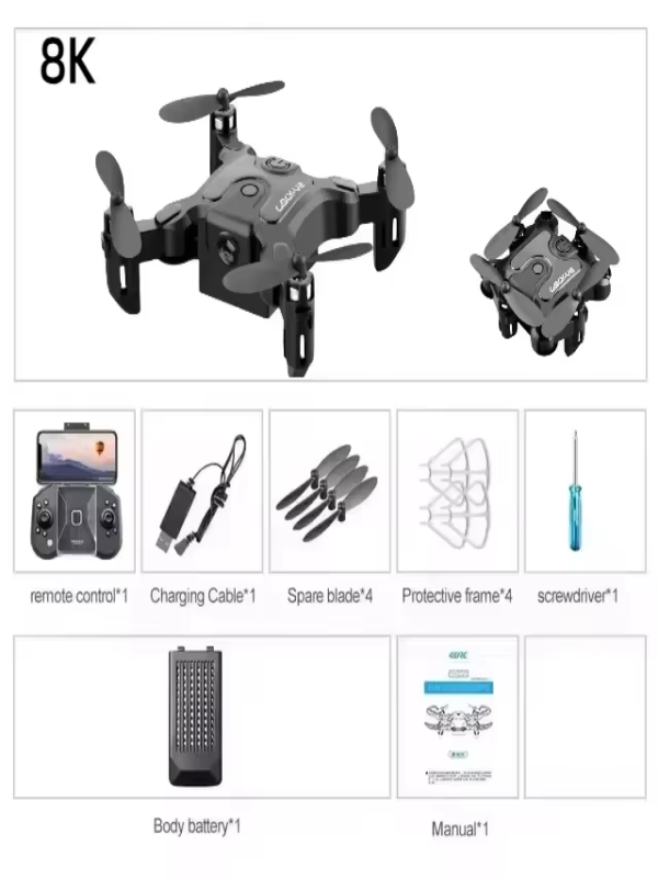 Miniatura: V2 New Mini Drone Professional HD Camera 5G Wifi FPV Air Pressure Altitude Hold 