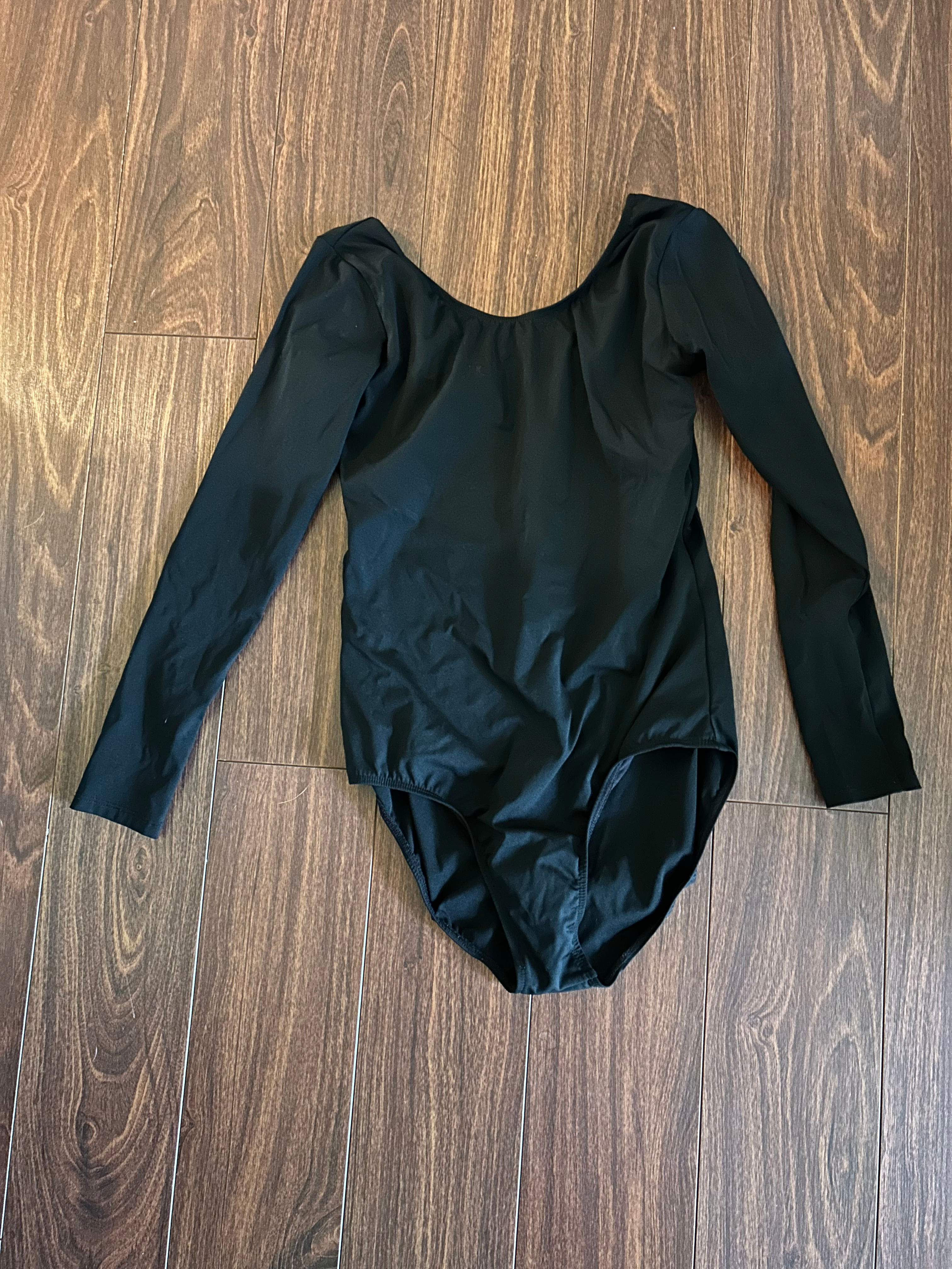 Black long sleeved leotard size large