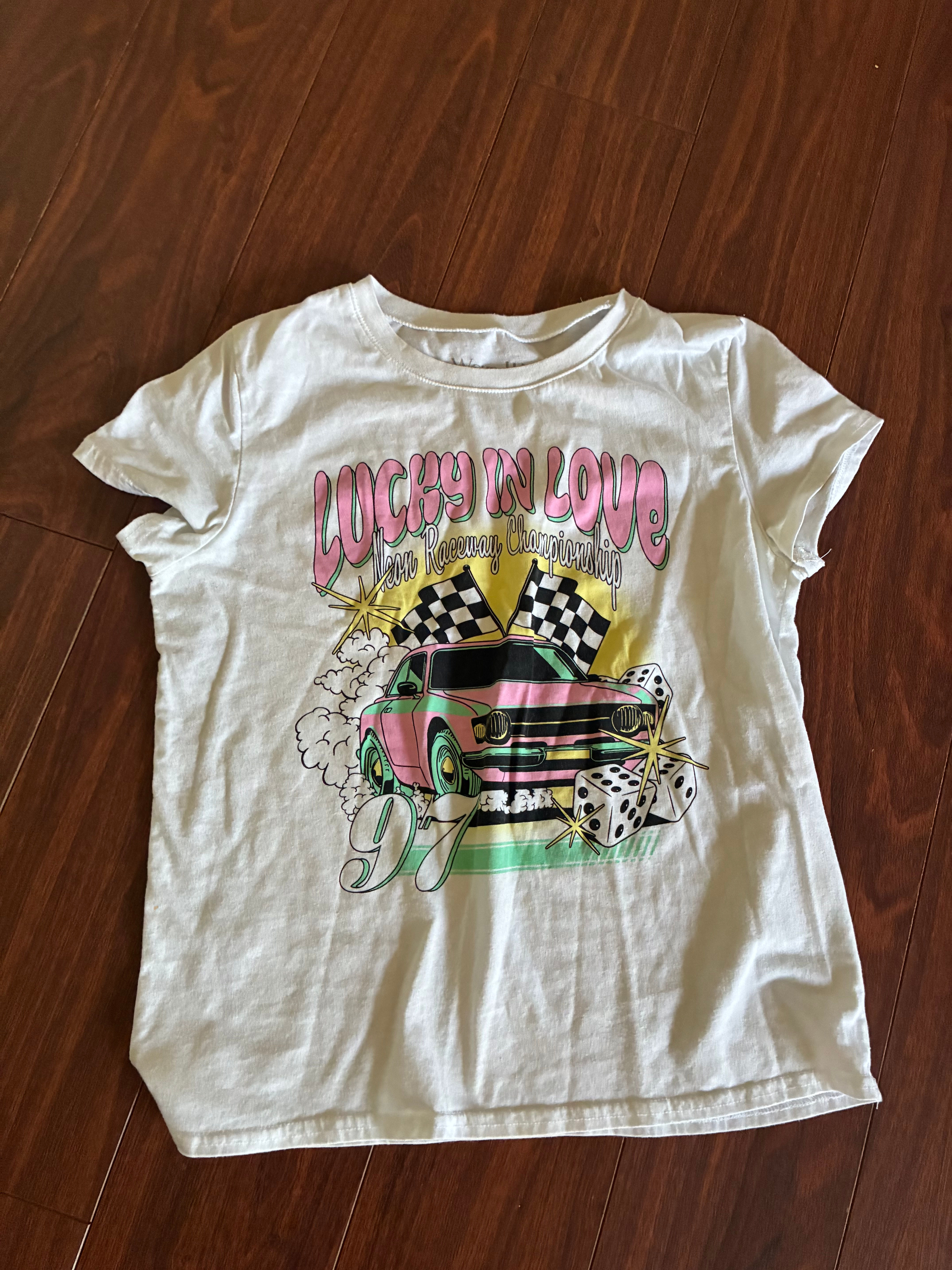 "Lucky In Love" t-shirt size medium