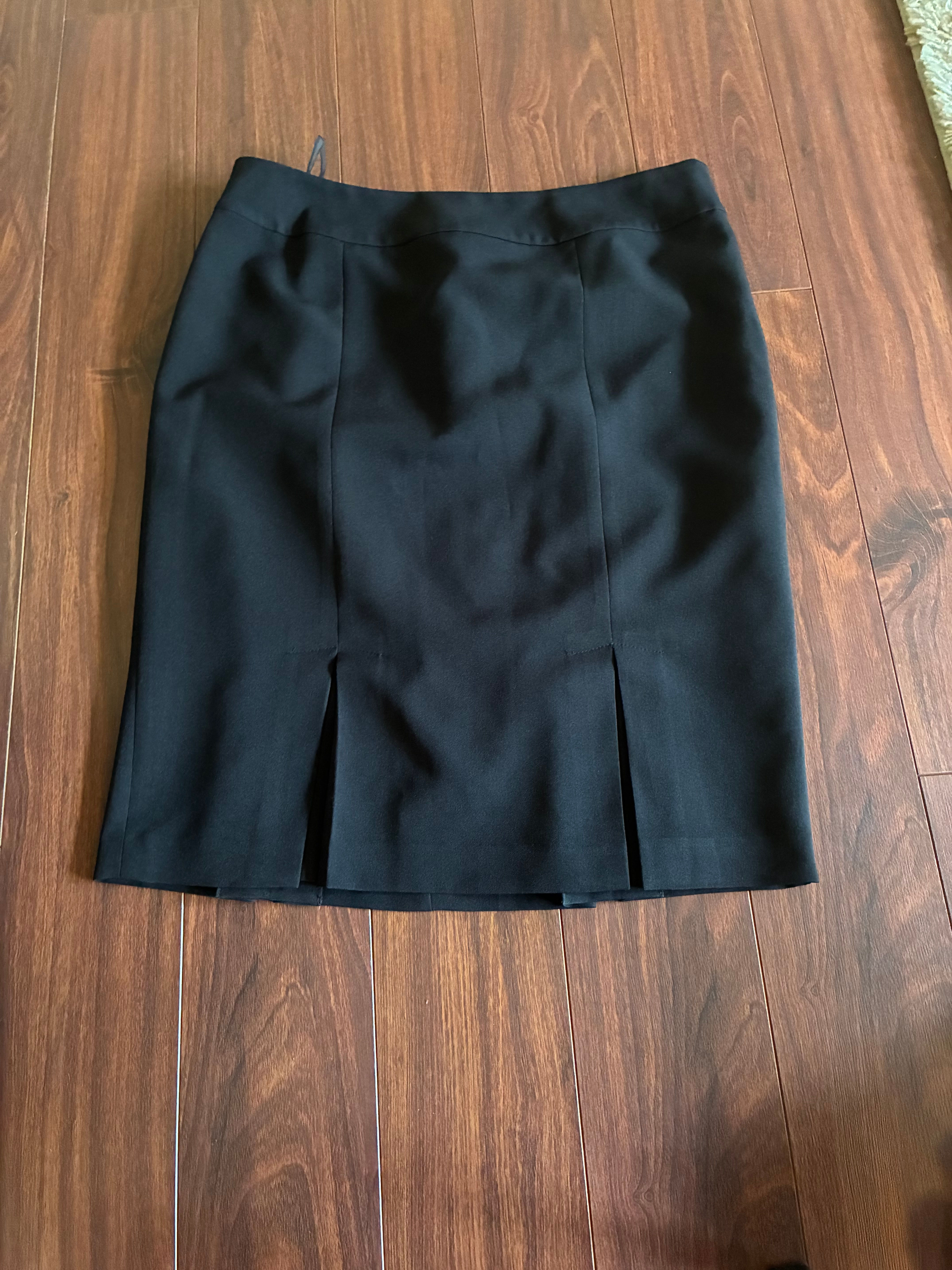 Black knee length skirt size 12