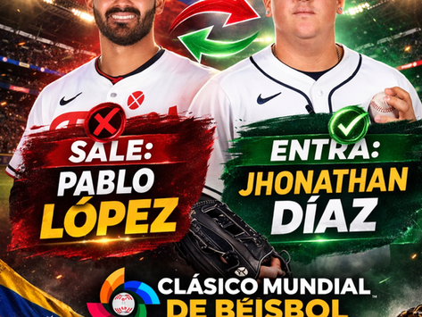 Venezuela reemplaza a Pablo López por Jhonathan Díaz en el Clásico Mundial de Béisbol