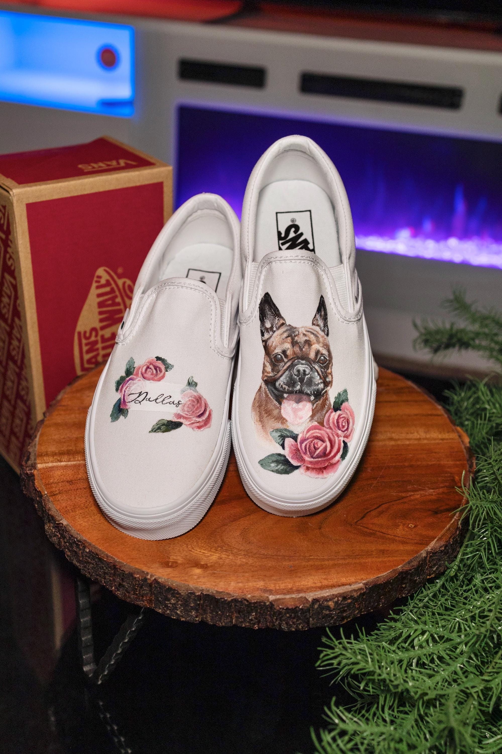 Handpainted Custom Pet Portrait Vans