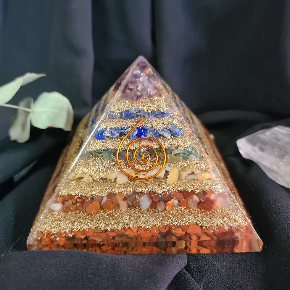 Miniatura:  Pirámide orgonite chakras