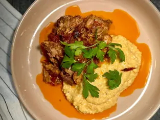 Pork Shoulder Ragu with Creamy Polenta