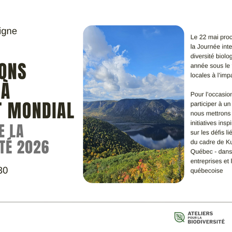 May 22: Acting locally for global impact - 2026 Biodiversity Day Event