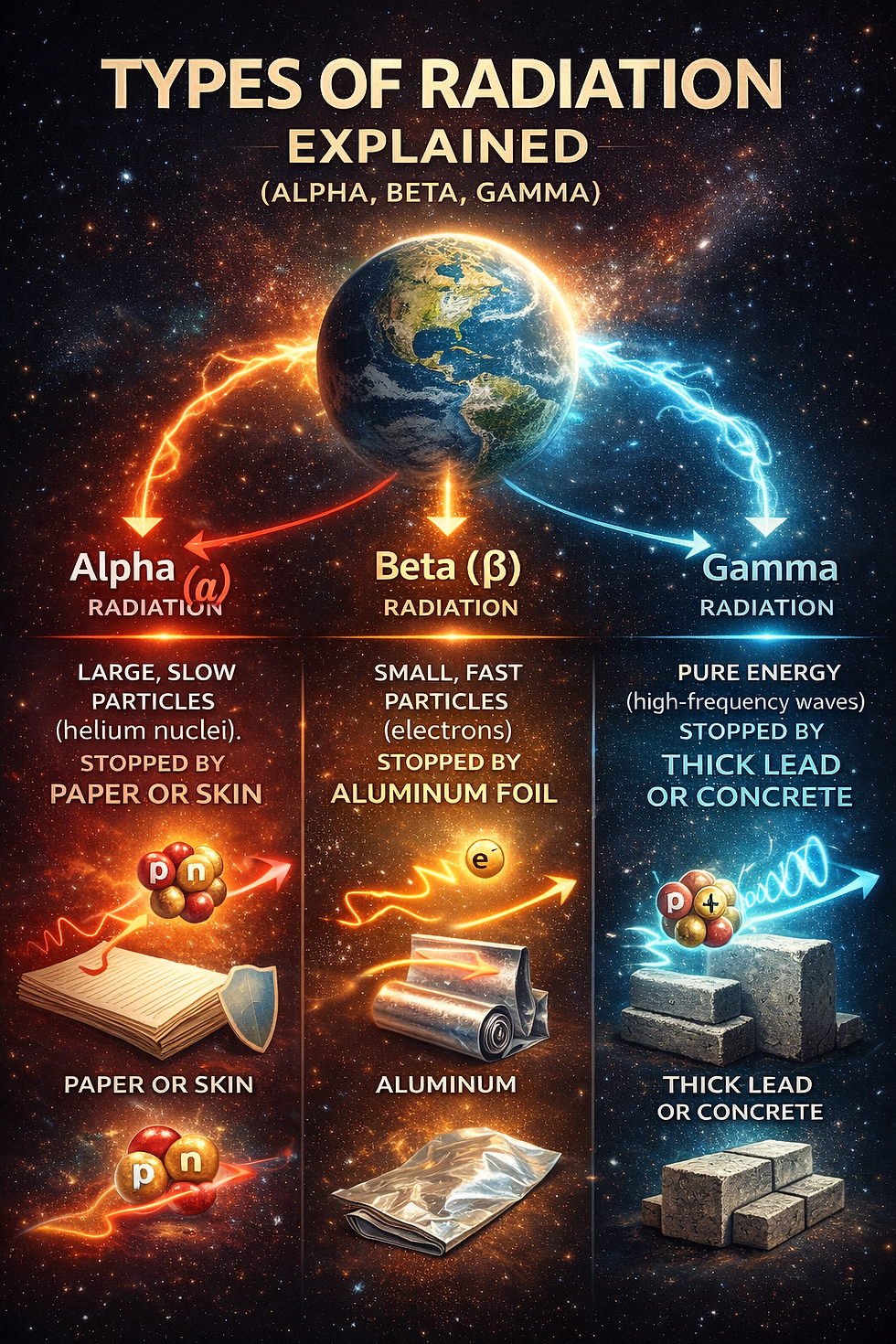 Beta Protection ☢️ Types of Radiation Explained: Alpha, Beta, and Gamma (And What It ...