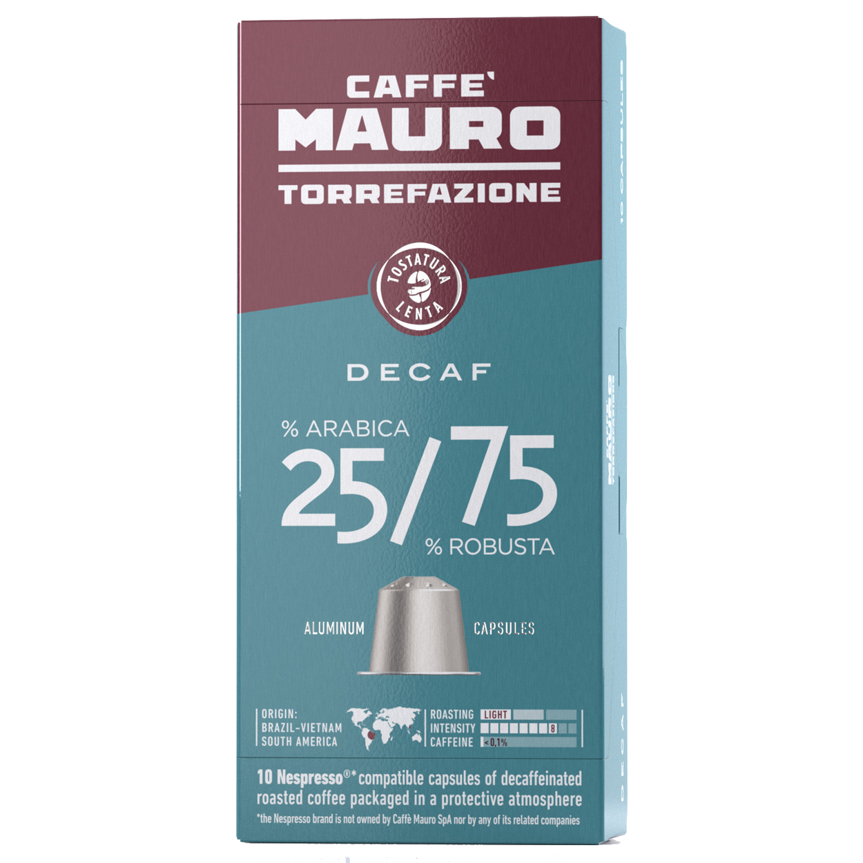 Caffè Mauro - Decaf 25/75  Nespresso®  10 Stück