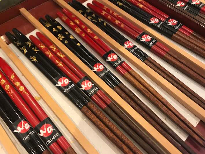 urushi chopsticks, mementravel, lacquer