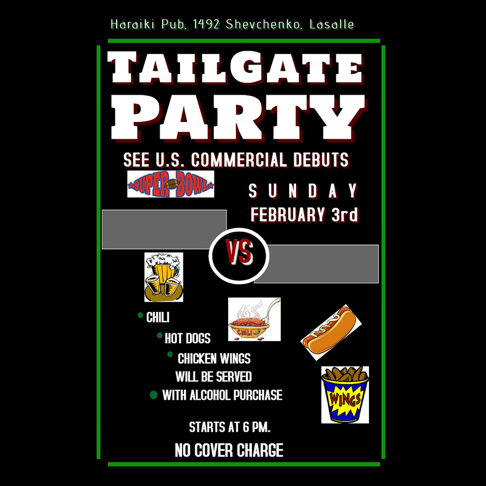 Tailgate Party at The Haraiki Pub