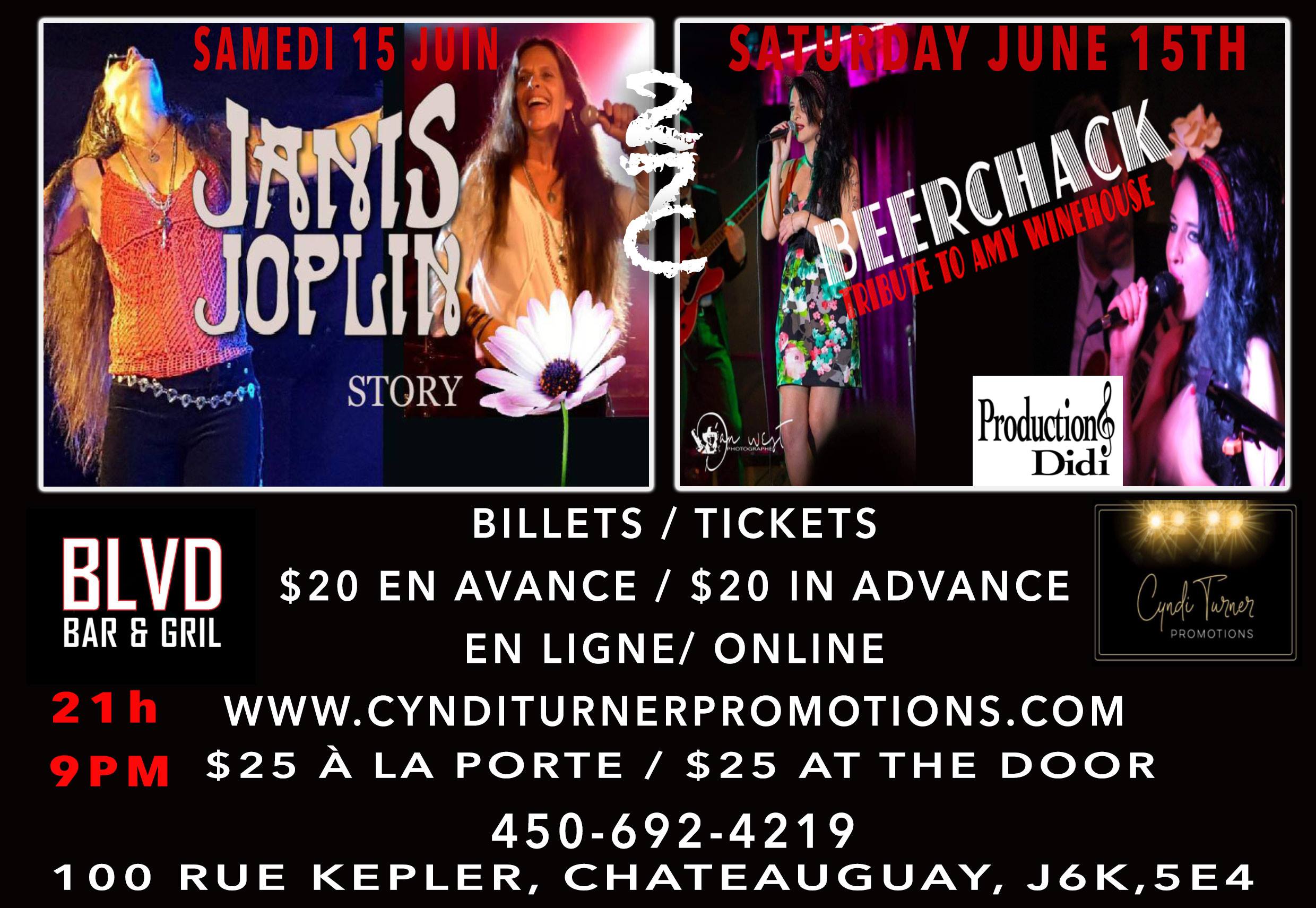 Amy Winehouse plus Janis Joplin Tribute live at The Blvd