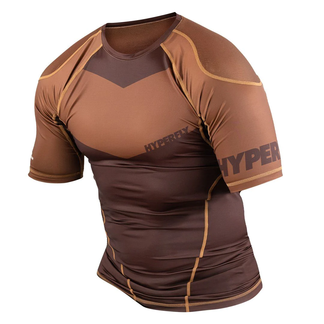 Rash Guard Hyperfly S/S Ranked Supreme - Marrom | Fighters Brasil