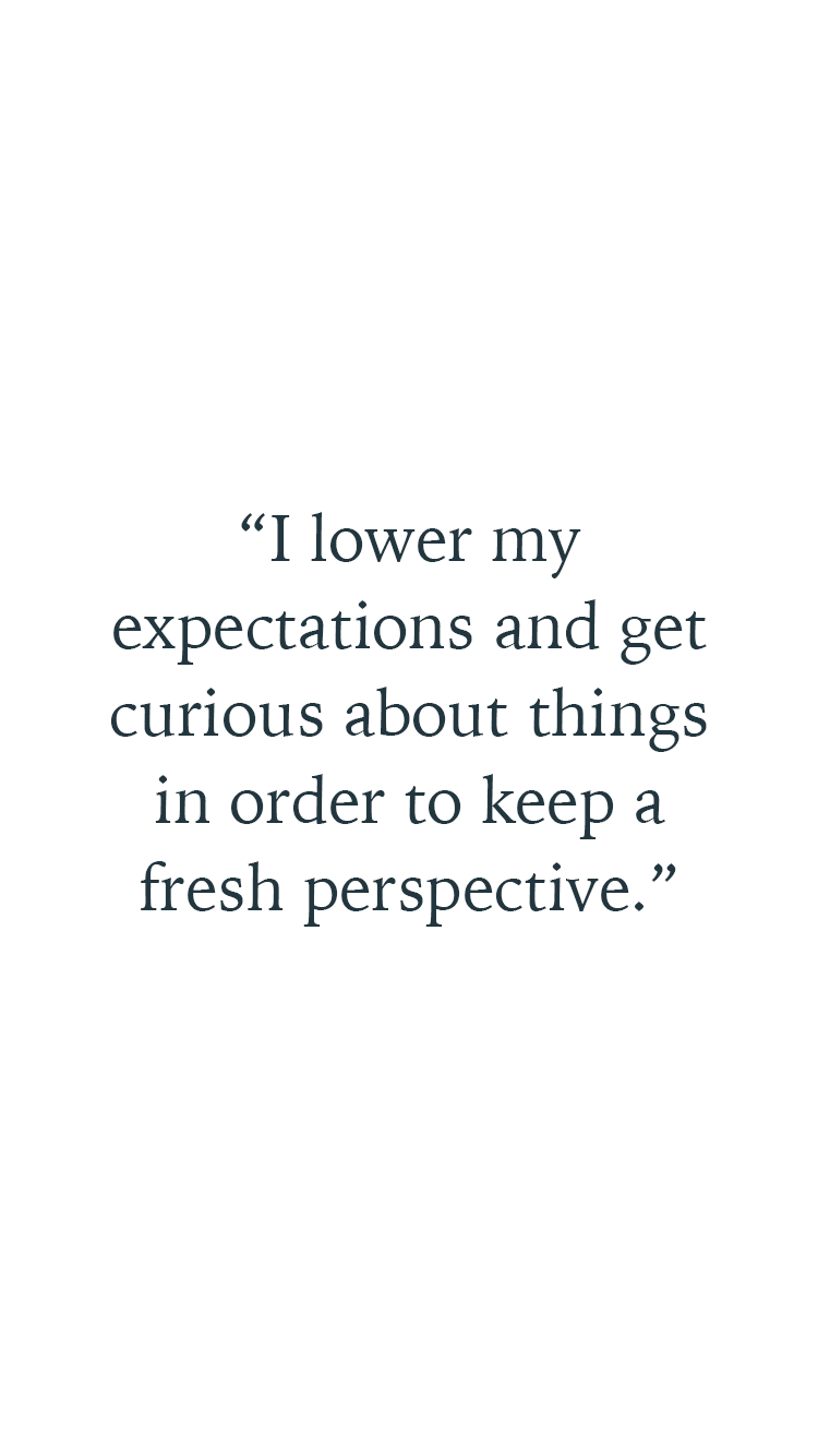 A quote by Georgie Mason about finding fresh perspectives in her self-care routine