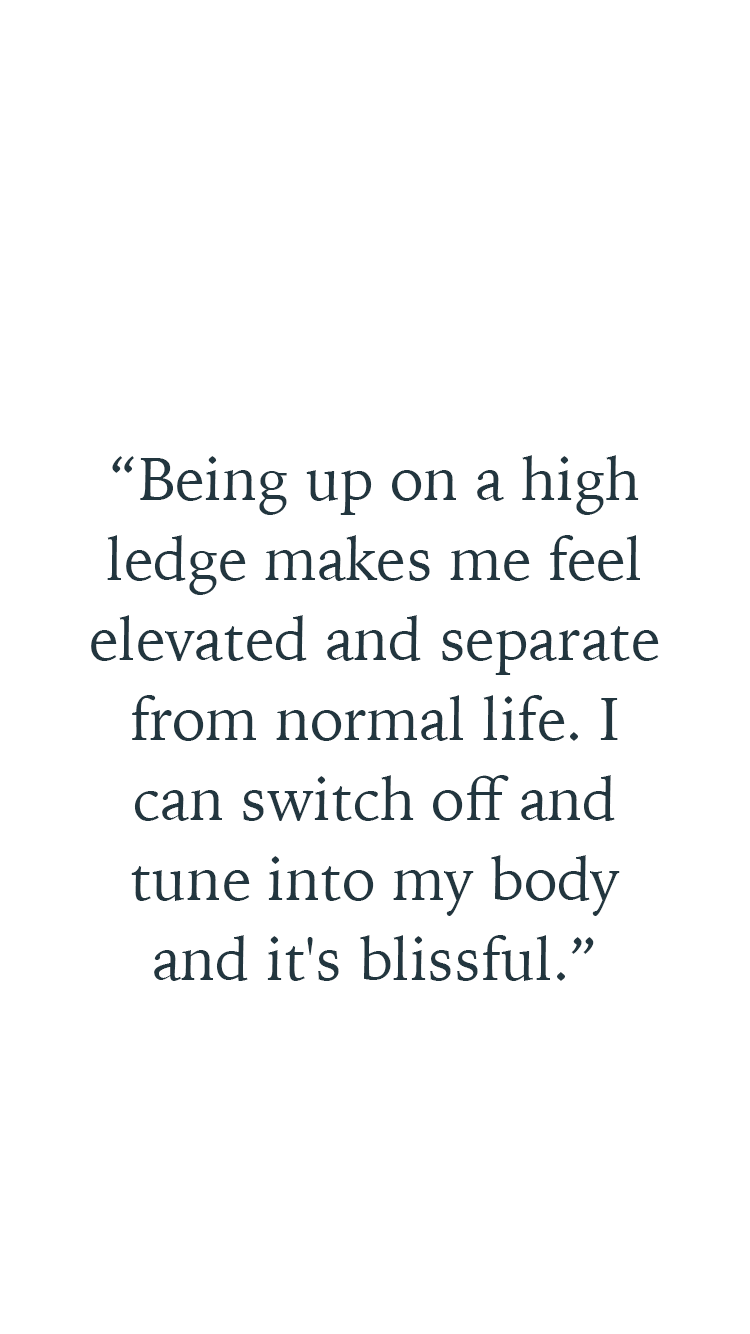 Quote by Georgie Mason about her meditation technique and connecting the mind with the body
