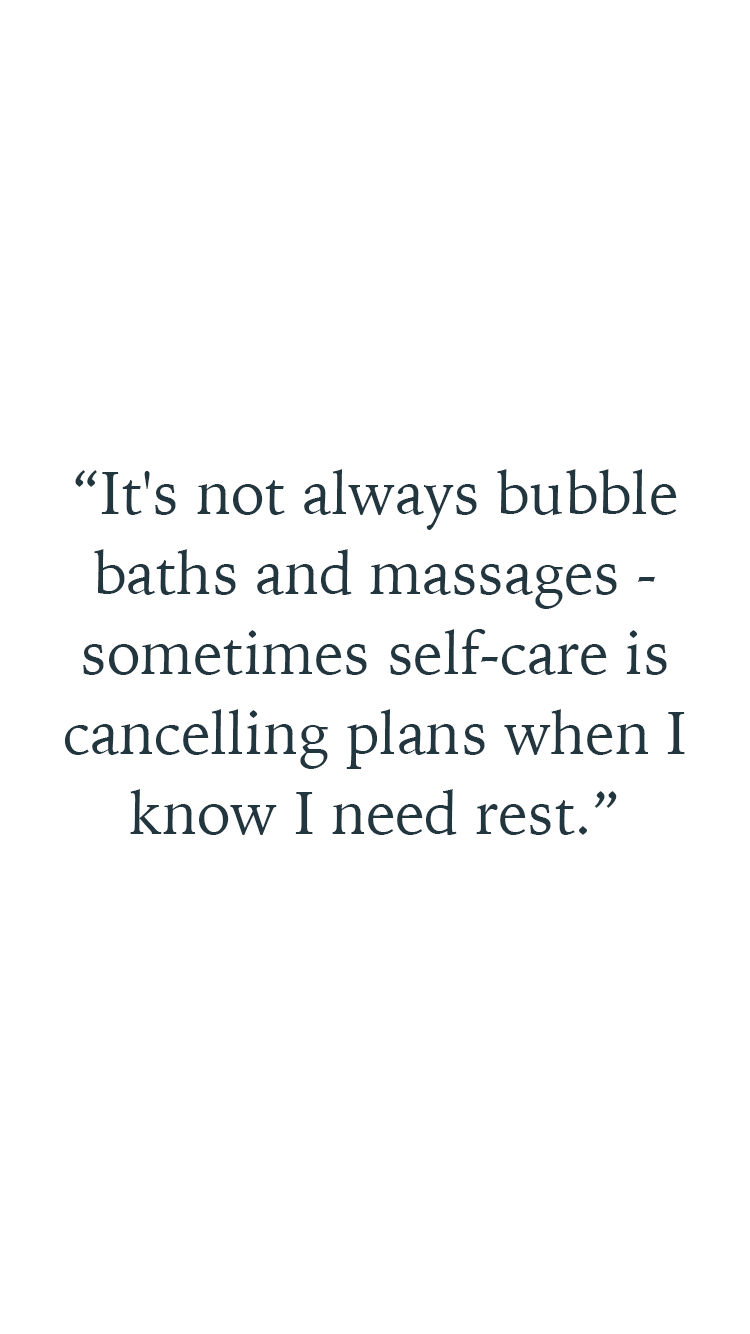 Eva Ramirez quote about how her self care routine