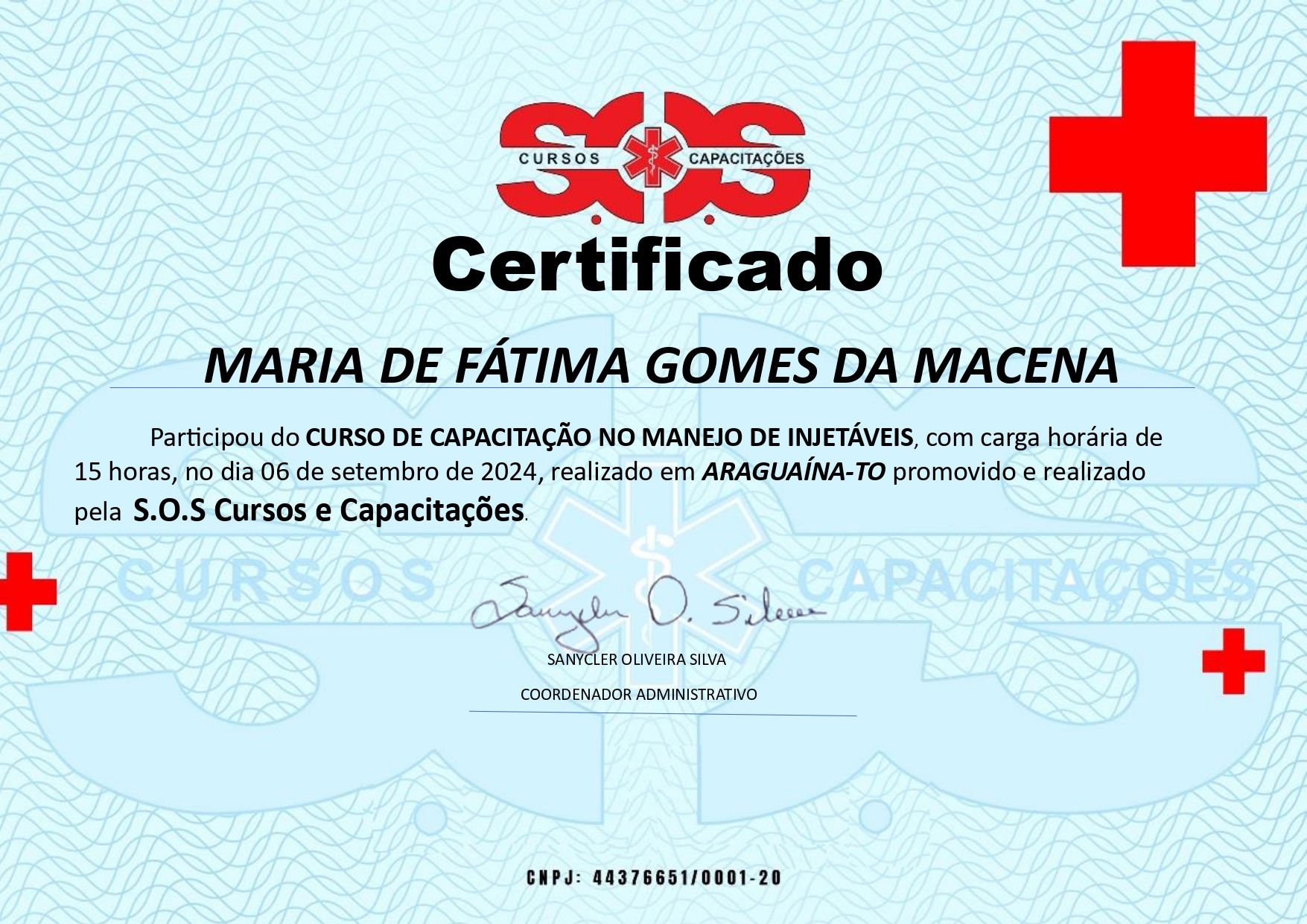 MARIA DE FÁTIMA GOMES DA MACENA