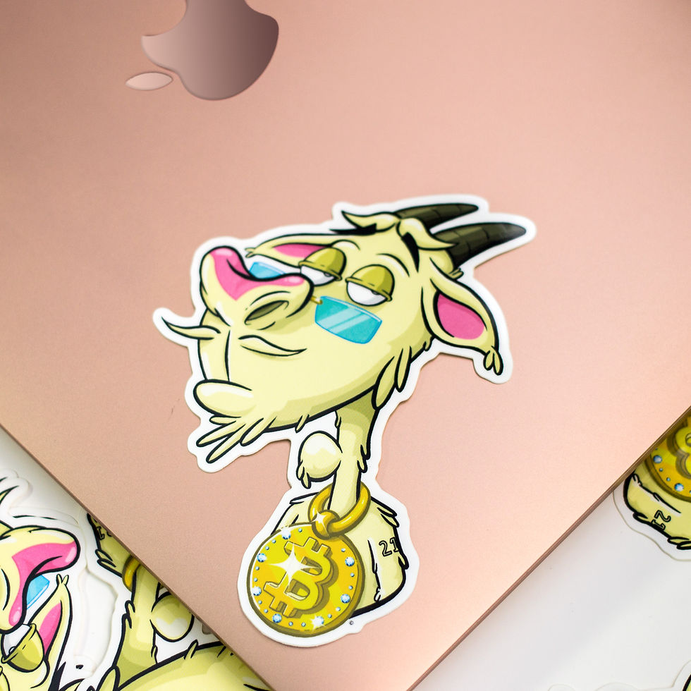 Thumbnail: The G.O.A.T. - Bitcoin Vinyl Sticker