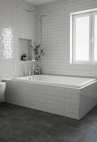 Subway tile bathroom
