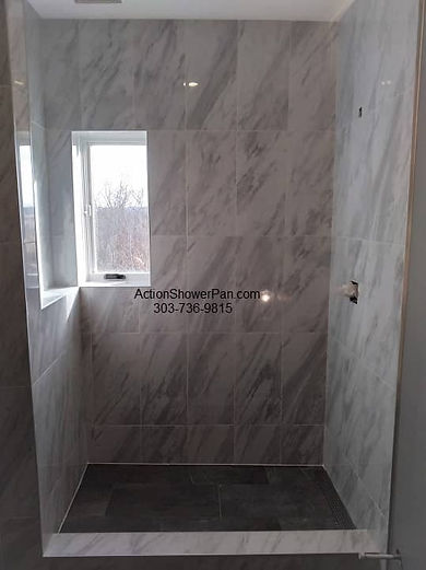 Shower Installation with Porcelain tile