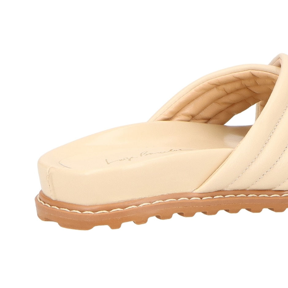 Thumbnail: PAPETE MATELASSÊ CREAM SANDALS